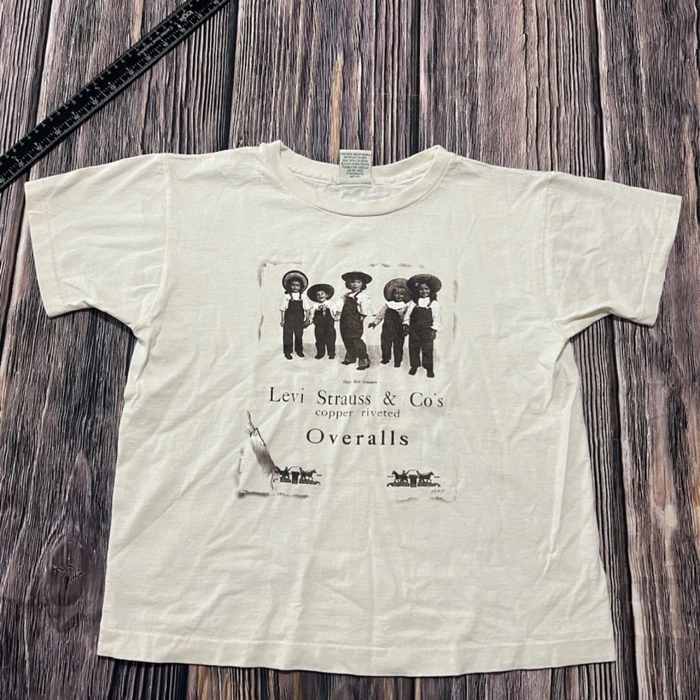 Vintage Levi Strauss & Co Overalls Adult Small/Medium T Shirt Little Kids Design